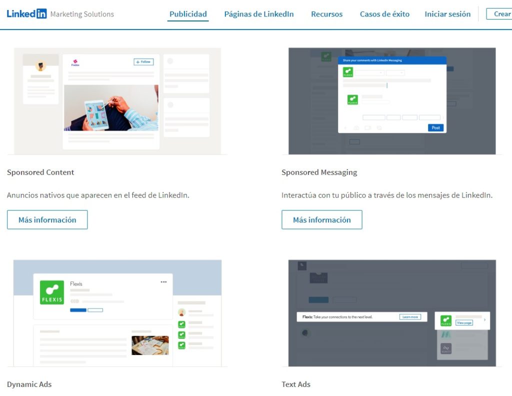 Formatos de Anuncios linkedin